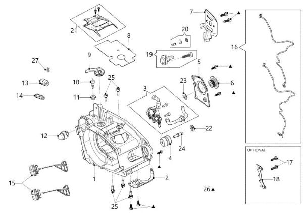 Carter motor GSTH 240 Motosierra