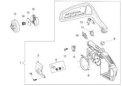 Carter cadena - Embrague GSTH 240 Motosierra