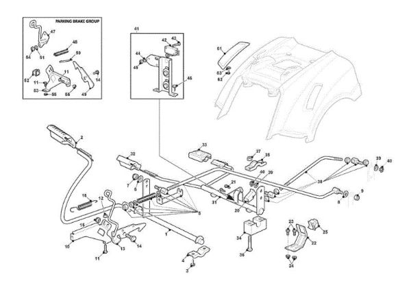 Caja de cambios de freno y accionamiento GLX 22-102 H2 Tractor