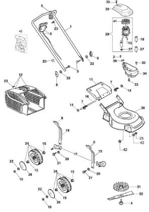 Despiece completo G 48 PE Cortacesped eléctrico
