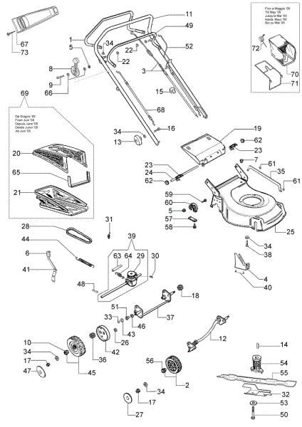 Despiece completo G 48 TAS Cortacésped