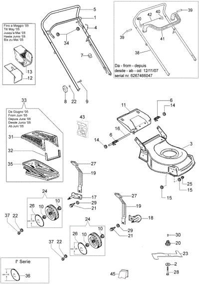 Despiece completo G 48 PB Cortacésped