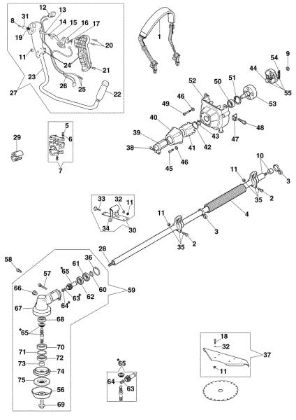 Grupo motor TP 74 Tea pruner