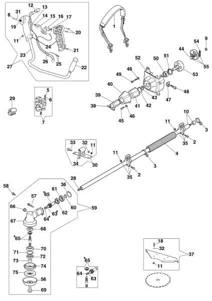 Grupo motor TP 74 Tea pruner
