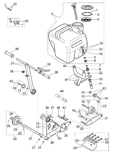 Despiece completo TT-C Carretilla para cortadora