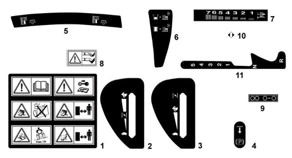 Etiquetas OM 102C/15,5H Cat.2004 Tractor