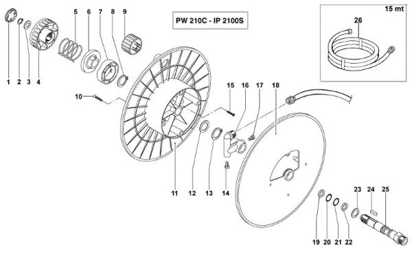 Envolvedor de tubo PW 210 C Hidrolimpiadora