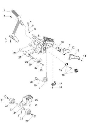 Transmisión TR 61 E Orilladora eléctrica