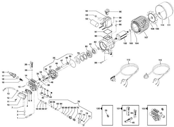 Motor PW 120 C Hidrolimpiadora