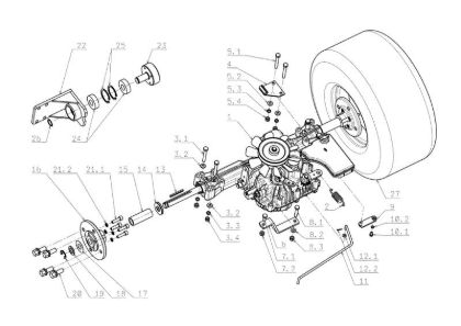 Eje anterior FRONT CUT 106/17,5 H Cat.2006 Tractor