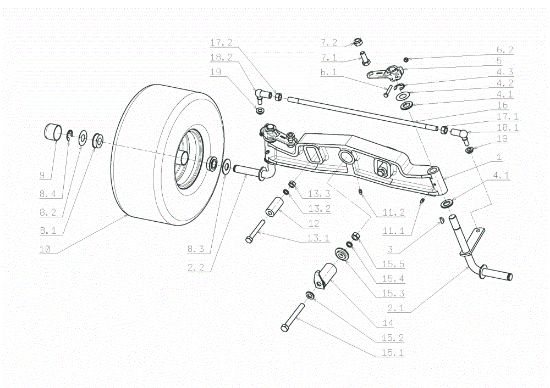 Eje posterior FRONT CUT 106/17,5 H Cat.2006 Tractor