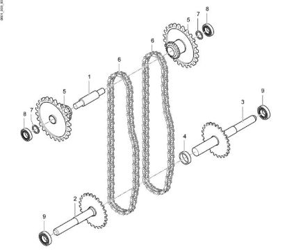 Cadena de tracción MH 250 R (EN709) Motoazada