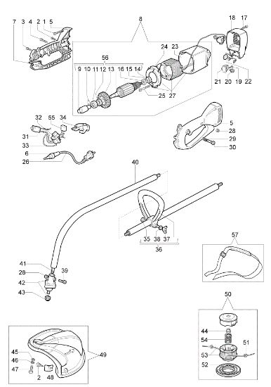 Despiece TR 130 E Orilladora eléctrica