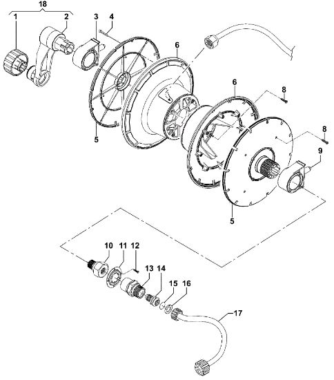Envolvedor de tubo PW 155 Hidrolimpiadora