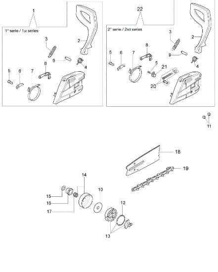 Embrague y freno GS 410 C (Euro 2) Motosierra