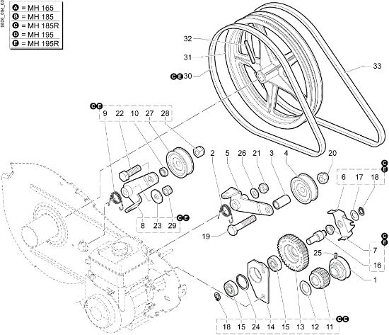 Engranaies MH 185 R Motoazada