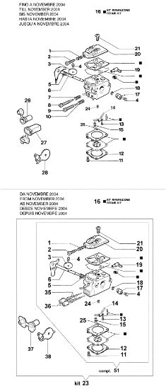 Carburador WT-705 932 C Motosierra