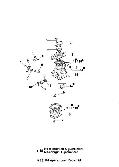 Carburador C1Q-E6 MTL 40 Mototaladro