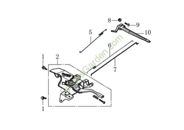 Control lever DR 65 (K1100 H) Flail mowers