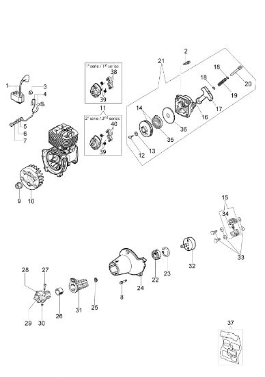 Arranque y embrague DS 2800 H Corta setos