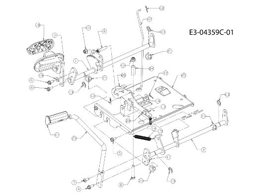 Pedal KOMMAND 105/17,5 H Cat. 2011 (13XXXXXX637) Tractor