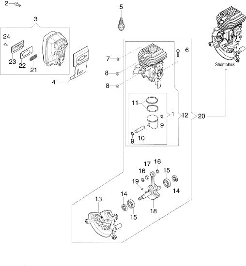 Motor SA 2700 BP Sopladora