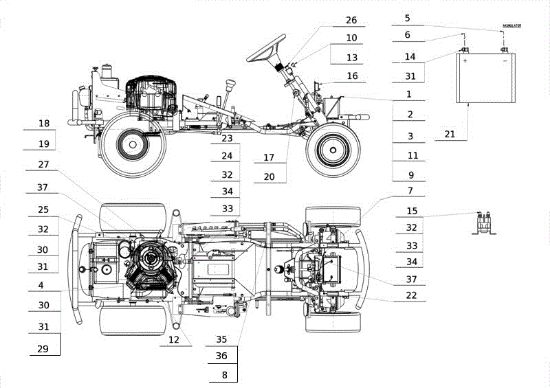 Piezas eléctricas TUAREG 92 4x4 EVO Cat.2011 Tractor