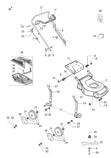 Despiece completo LR 48 PBQ COMFORT Cortacésped