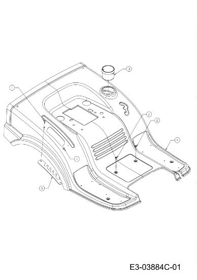 Carcasa posterior KOMMAND 92/13 T Cat. 2012 Tractor