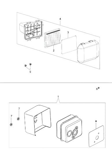 Filtre aire y escape LR 44 PK COMFORT PLUS (K500) Cortacésped