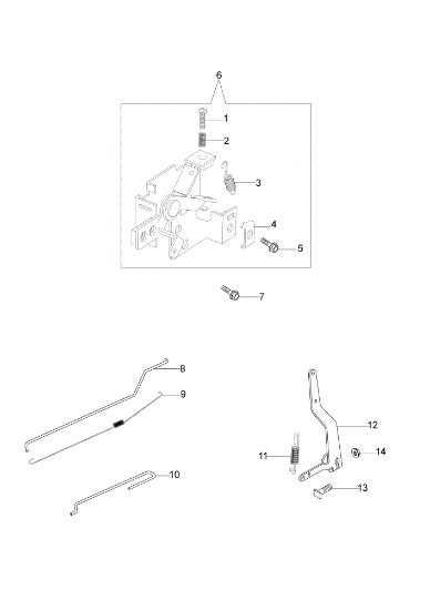 Palanca completa LR 44 PK COMFORT PLUS (K500) Cortacésped