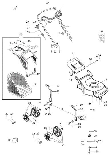 Despiece LR 48 PK COMFORT PLUS (K500) Cortacésped