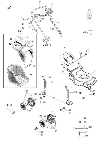 Despiece completo LR 48 PBQ COMFORT PLUS Cortacésped