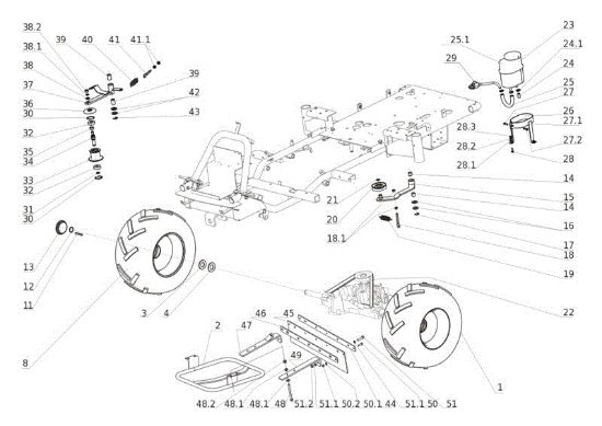 Eje trasera CROSS JET UNIVERT TUAREG 92/18 Tractor (solo para el mercado francés)