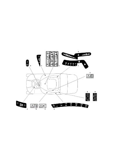 Etiquetas (1/2) EF 72C/12,5KM Cat.2012 Tractor