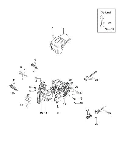 Carter motor MT 3500 S (Euro 2) Motosierra