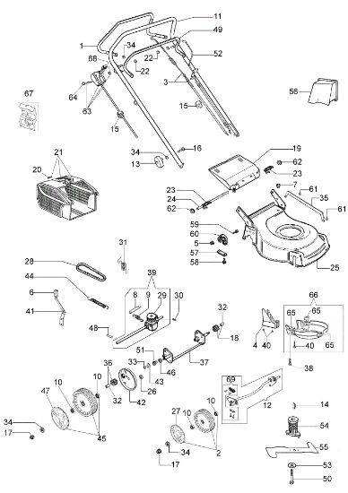 Despiece completo ESSENTIAL (Desde enero 2012) LR 48 TK ESSENTIAL (K600 AUTOCHOKE) Cortacésped