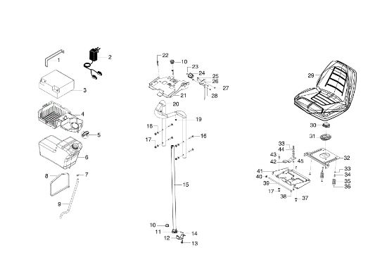 Tanque y asiento EF 95/16 K H Tractor