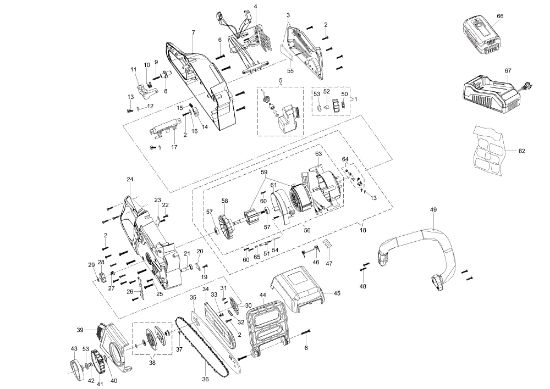 Despiece completo MT 2200 Li-Ion Motosierra