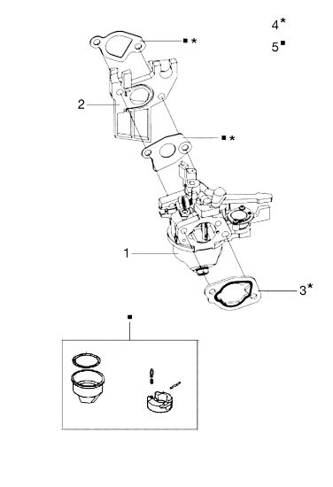 Carburador MZ 2075 RK (K800 H - SN TA32) Motoazada