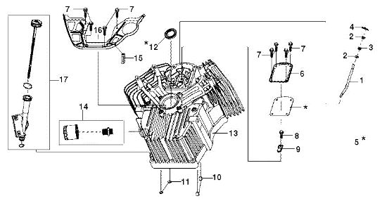 Cilindro y basamento EF 107 L/24 KH (K2400AVD V-Twin) Cat. 2015 Tractor