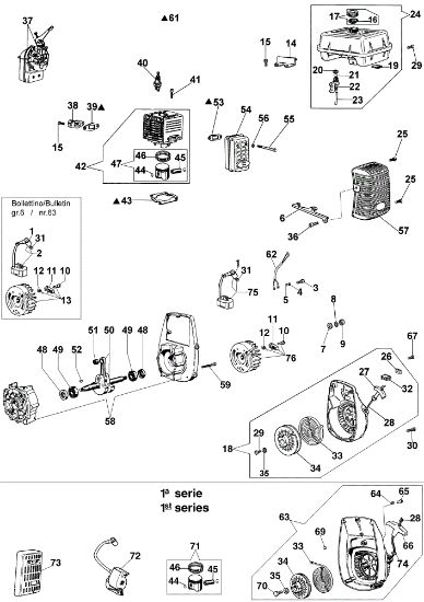 Arranque y motor (Hasta 06/04/08) PC 1050 Motobomba