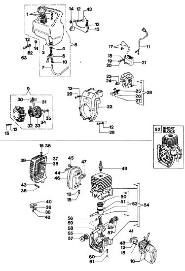Arranque y motor PA 1030 Motobomba