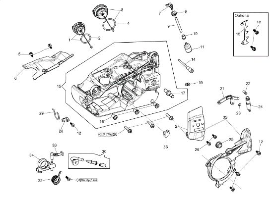 Carter motor MTT 2500 Motosierra