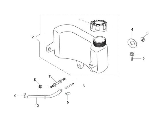 Tanque y tapa AR 53 TK ALUMINIUM PRO (K800) Cortacésped