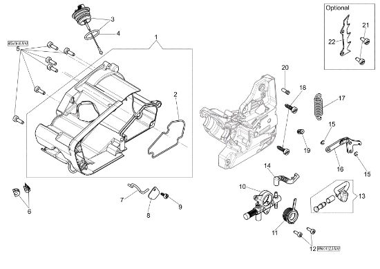Carter motor MTT 3600 Motosierra