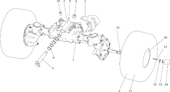 Eje anterior EF 106/24 KH 4X4 (K2400AVD V-twin) Cat. 2017 Tractor