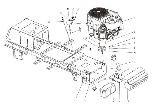 Motor EF 124/22 HP Tractor
