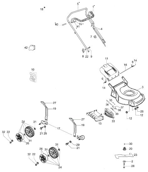 Despiece completo LR 53 PK COMFORT SD (K 800) Cortacesped
