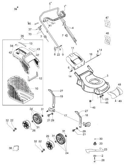Despiece completo LR 48 PK COMFORT PLUS (K600) (2018) Cortacesped